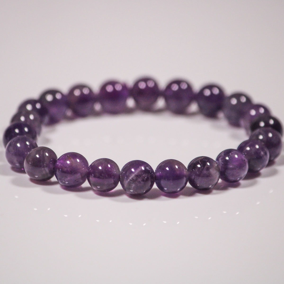 Unedited photo of the amethyst bracelet