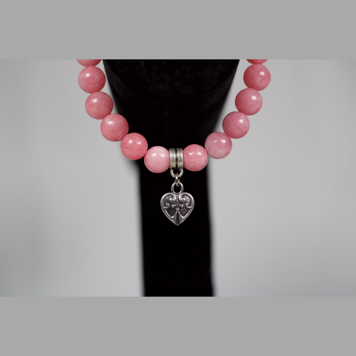 Unedited close-up of the heart charm