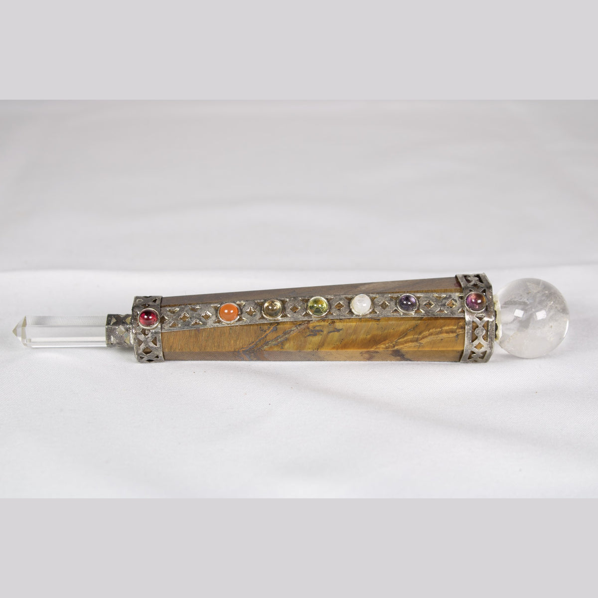 Unedited photo of the tiger eye chakra healing wand