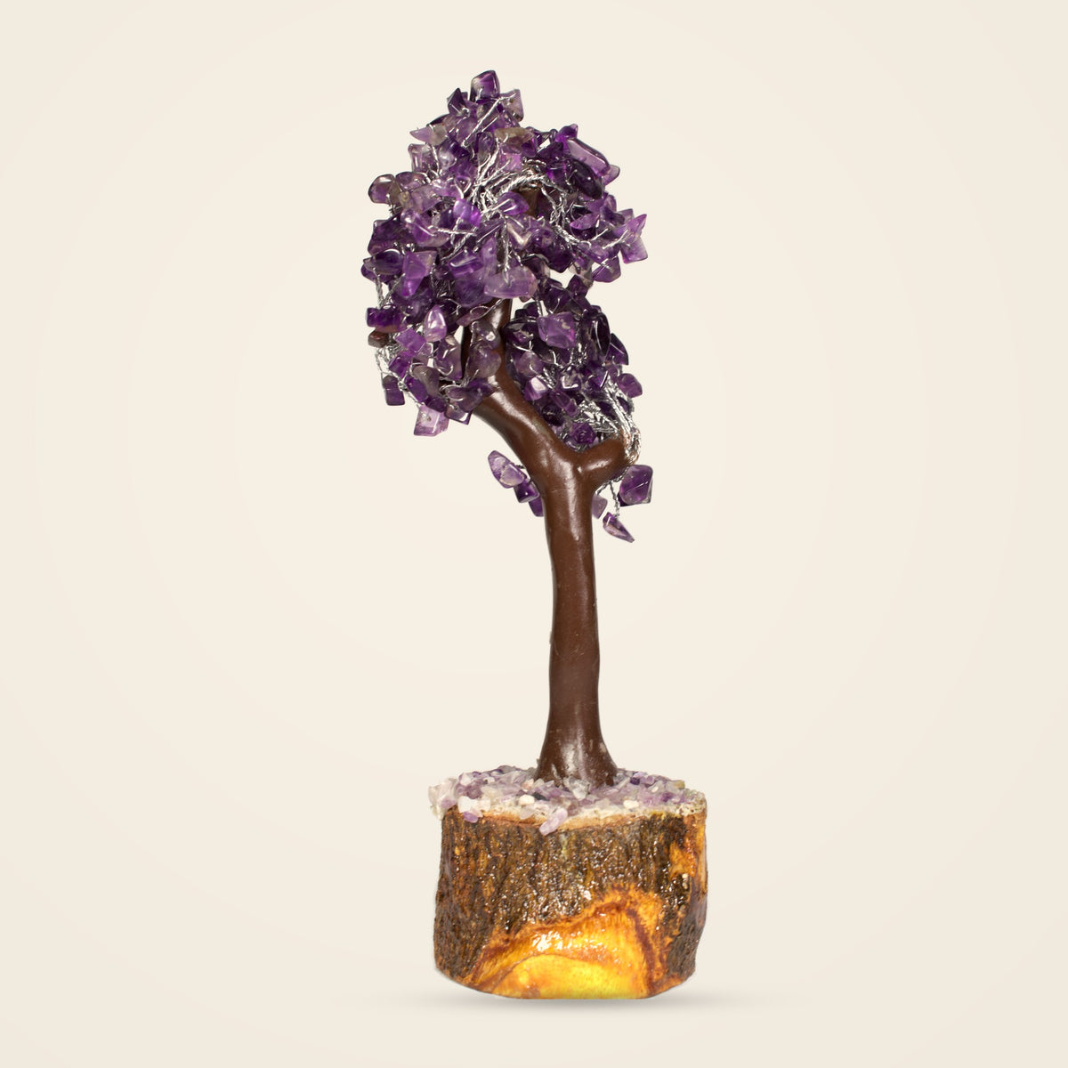 Amethyst gemstone tree, 300 chips, front view