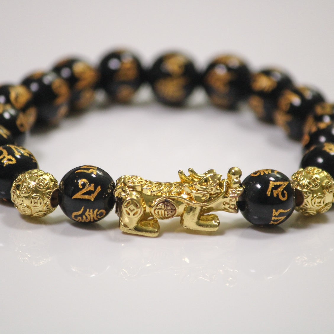 Unedited photo of the Om Mani Padme Hum bracelet