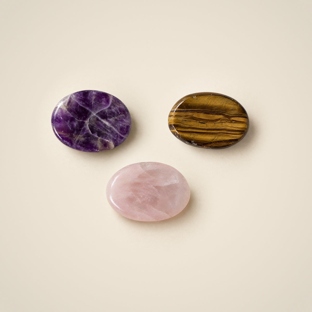 Example of 3 different worry stones in a Lucky Dip