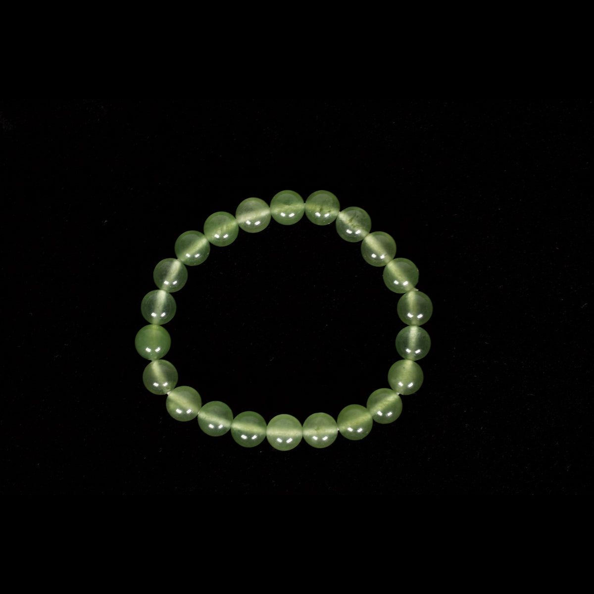 Unedited photo of the light green onyx bracelet
