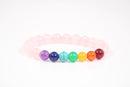Seven Chakra and Rose Quartz Bracelet