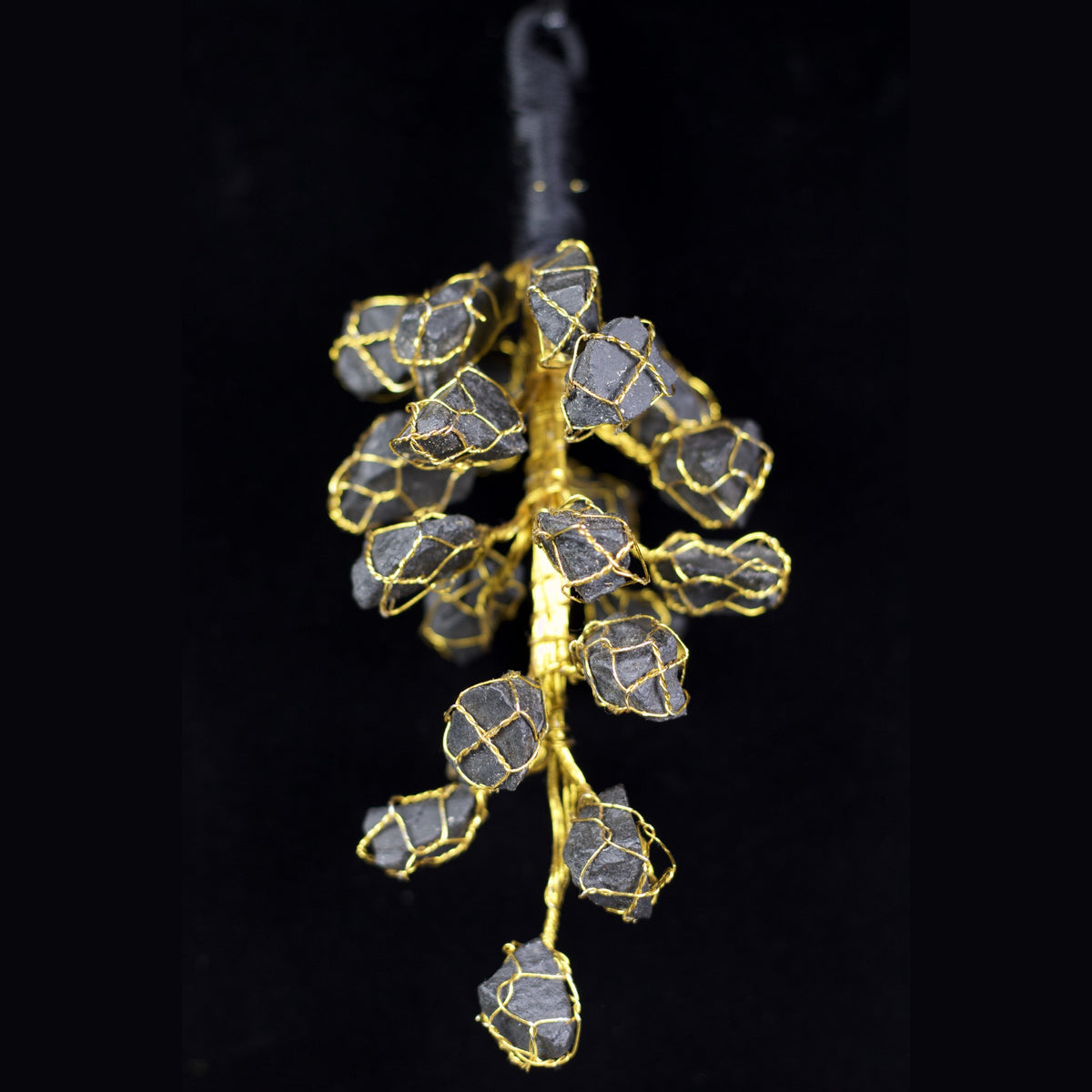 Unedited photo of the black tourmaline hanging