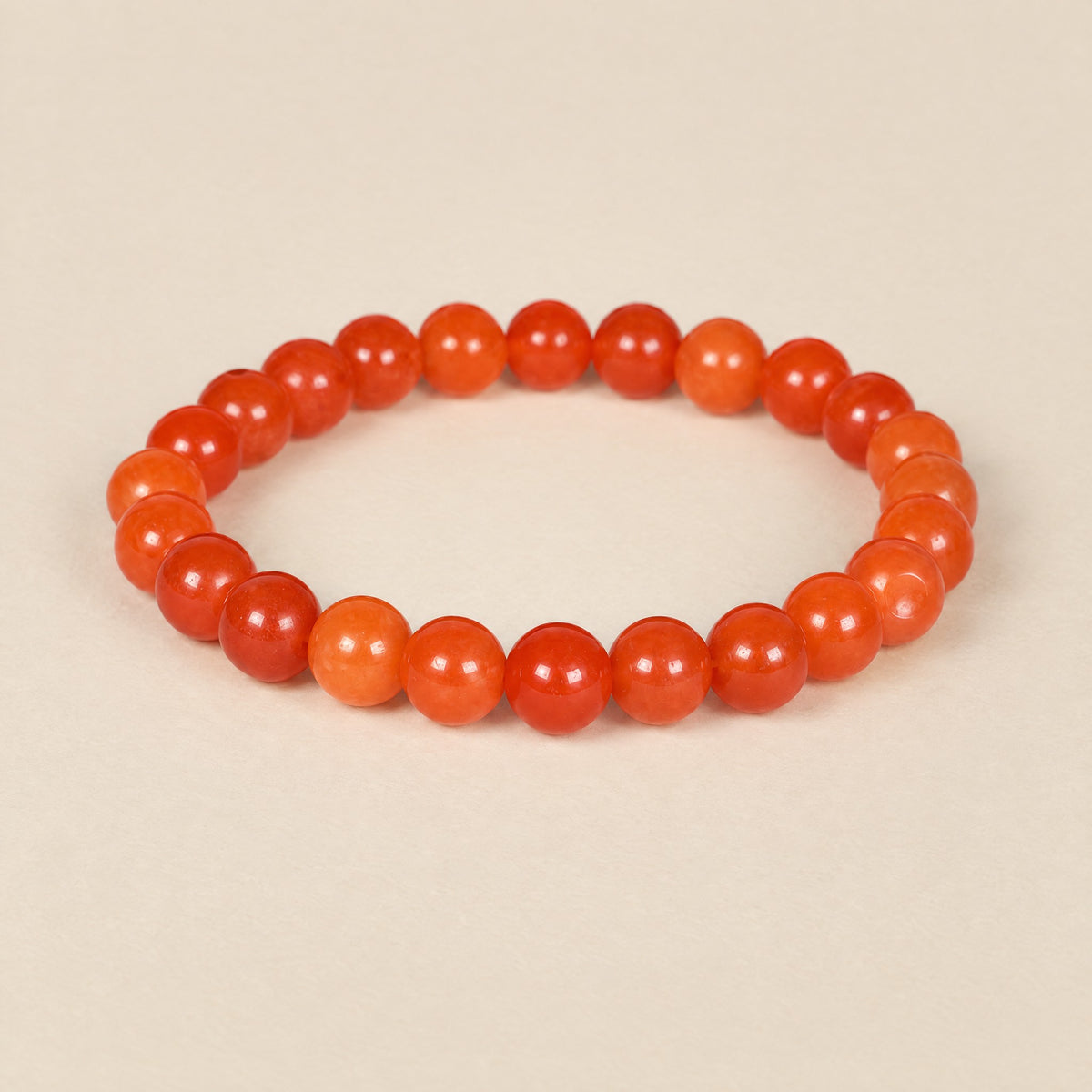 Orange Onyx Bracelet: bright orange onyx beads