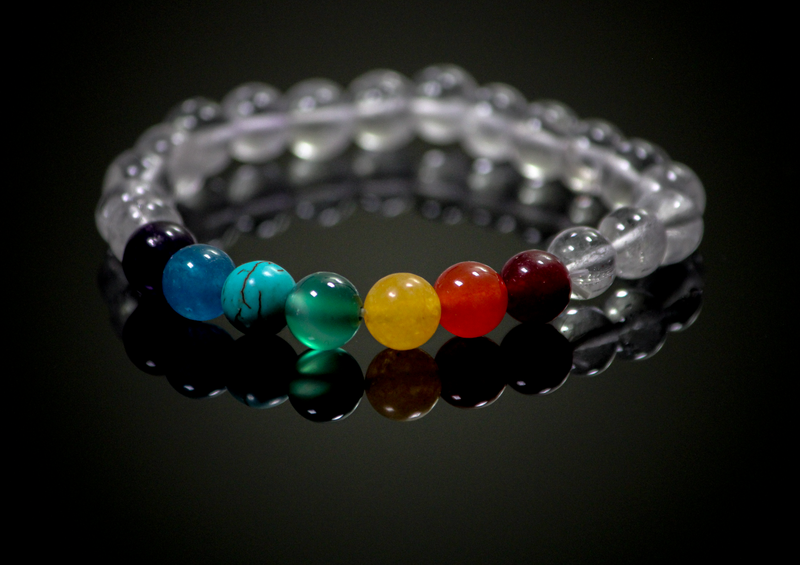 Seven Chakra and Crystal Bracelet