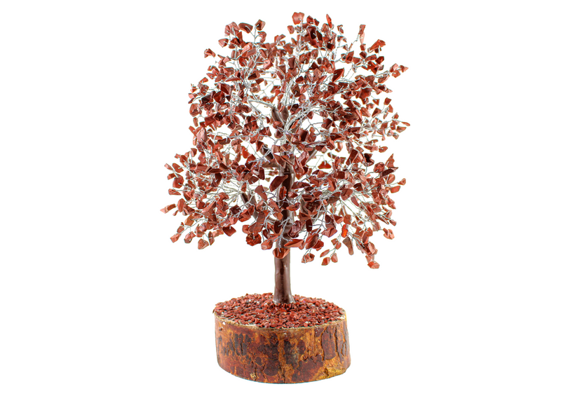 Red Jasper Gemstone Tree | Silver Wire