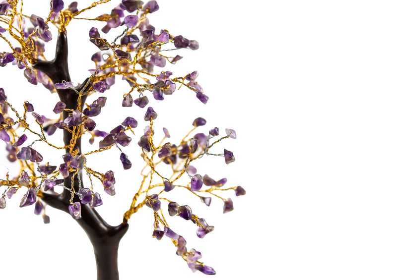 Amethyst Gemstone Tree | Golden Wire