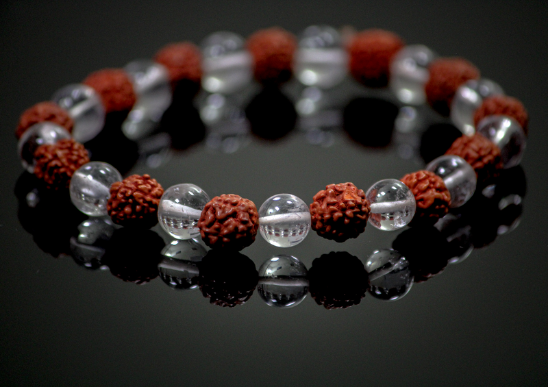 Rudraksha and Crystal Bracelet Mix