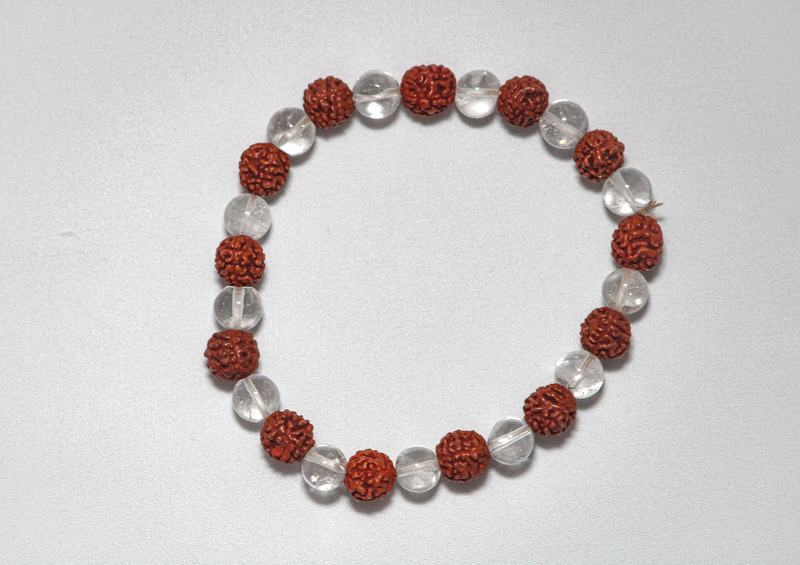 Rudraksha and Crystal Bracelet Mix