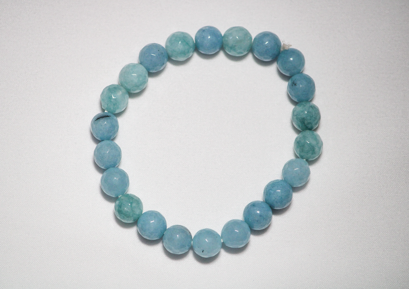 Faceted Sea Blue Onyx Bracelet