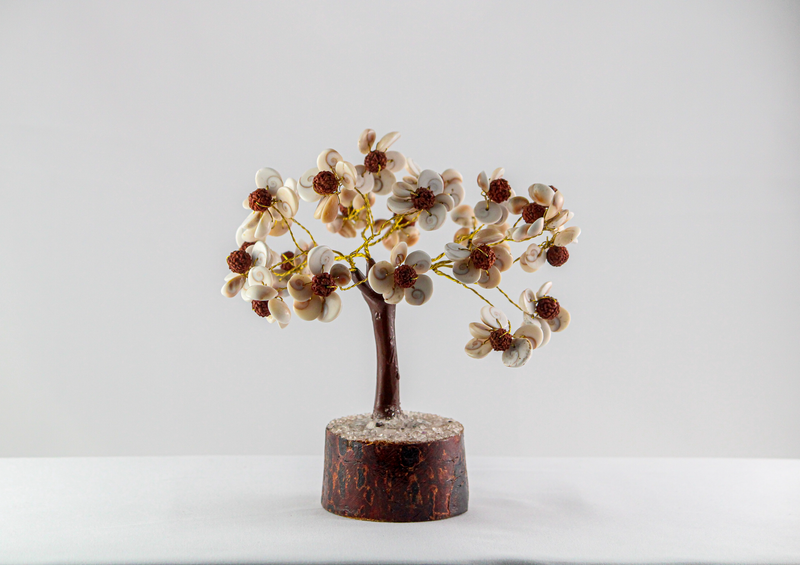 Gomti Chakra and Rudraksha Gemstone Tree