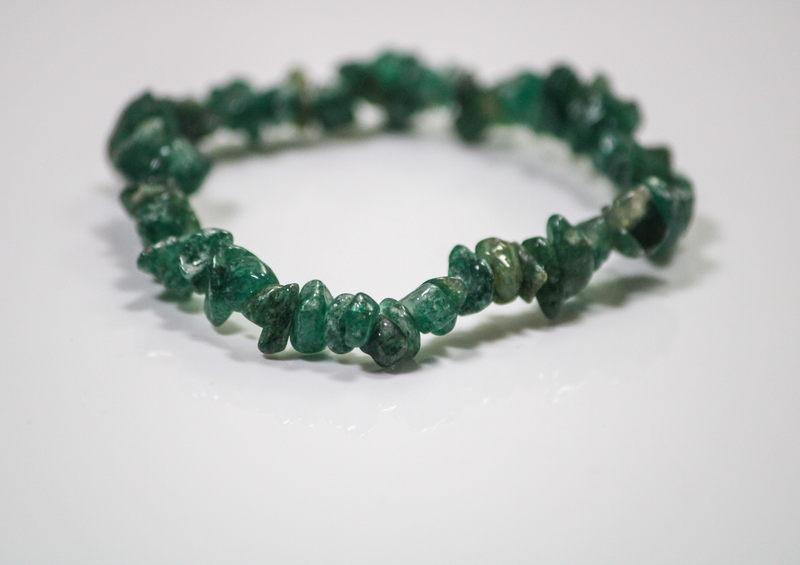 Green Jade Chips Bracelet