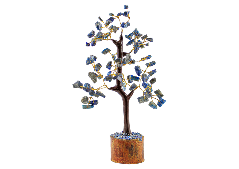 Lapis Gemstone Tree | Golden Wire