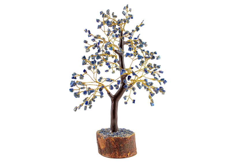 Lapis Gemstone Tree | Golden Wire