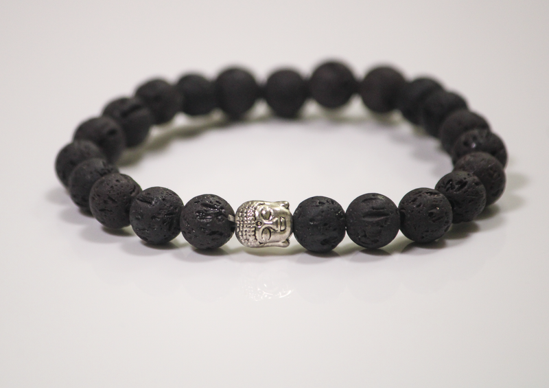 Lava Stone with Buddha Bracelet