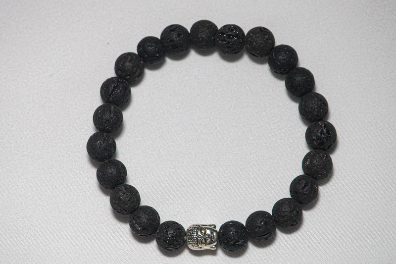 Lava Stone with Buddha Bracelet