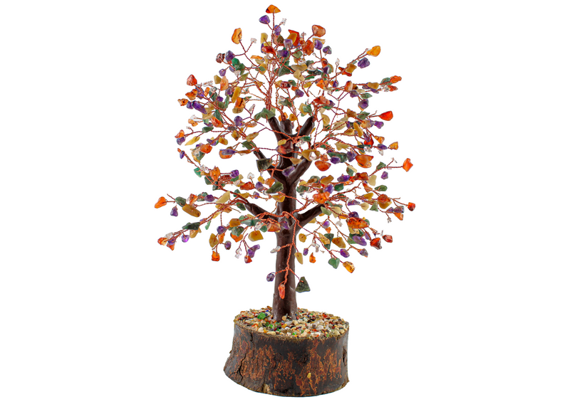 Multi Color Mix Gemstone Tree | Copper Wire