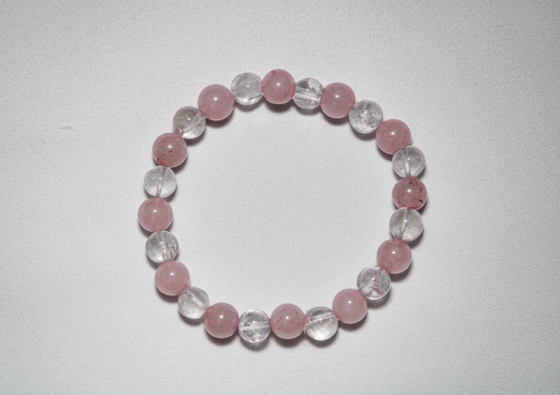 Crystal and Rose Quartz Bracelet Mix